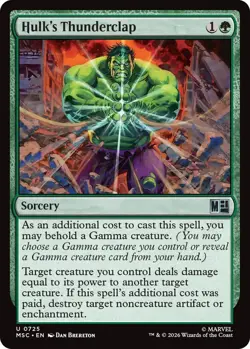 Hulk's Thunderclap - Foil Light Play, English Magic the Gathering MTG Commander: - Image 1