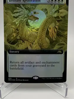 MTG Kamigawa Neon Dynasty Brilliant Reatoration 434 Extended Art Foil Near Mint - Image 2