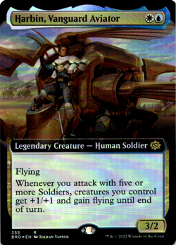 Harbin, Vanguard Aviator (Extended Art) The Brothers' War NM Foil - Image 1