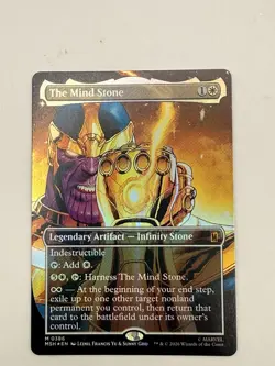 The Mind Stone Marvel Super Heroes Foil Borderless 0386 MTG Thanos - Image 1