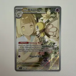 Pokemon TCG Lillie's Ribombee 164/159 Sv09 Journey Together IR Full Art Holo EN - Image 1