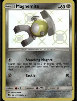Magnemite Shiny Holo Rare Hidden Fates: Shiny Vault SV27/SV94 Metal Holo Pokemon - Image 1