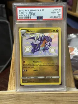 Gabite SV39 Shiny Vault Rare Pokemon Hidden Fates PSA 10 Gem Mint - Image 1