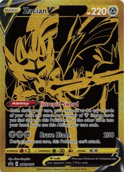 Zacian V SWSH076 Holo Promo Sword & Shield Promo Pokemon Holo NM - Image 1