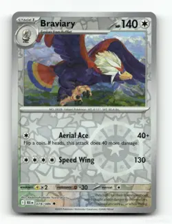BRAVIARY BLACK BOLT 078/086 POKEMON REVERSE HOLO NM/M - Image 1
