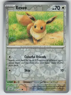 Eevee SV: Scarlet & Violet 151 MEW Reverse Holofoil NM - Image 1