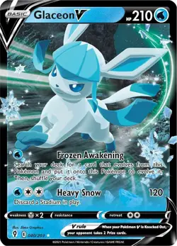 Glaceon V 040/203 SWSH07: Evolving Skies NM - Image 1