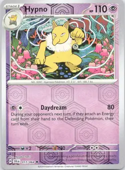 Pokemon Hypno 17/64 Shrouded Fable Uncommon Reverse Holo NM TCG Psychic - Image 1