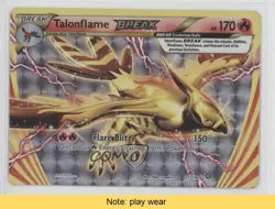 Talonflame BREAK Pokemon XY Steam Siege #21 READ 2f4 - Image 1