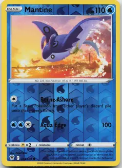 LP Mantine 034/189 Common Astral Radiance Pokemon Reverse Holo - Image 1