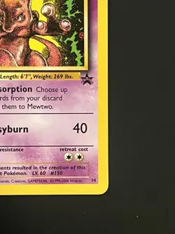 1999 WOTC Pokemon TCG Mewtwo Black Star Movie Promo 14/53 LP-MP - Image 5