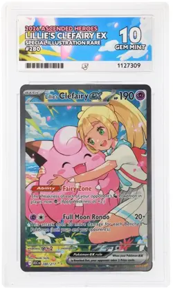 Pokemon Lillie’s Clefairy ex 280/217 ACE 10 Gem Mint Ascended Heroes SIR - Image 1