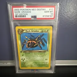 2002 POKEMON NEO DESTINY 1ST EDITION #17 DARK ARIADOS PSA 10 - Image 1