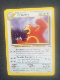 Pokemon TCG Ursaring 15/75 Neo Discovery Holo Rare Unlimited NP MINT! SWIRL - Image 2