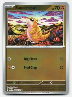 Sandshrew 068/132 Common Mega Evolution Pokemon Reverse Holo Near Mint - Image 1