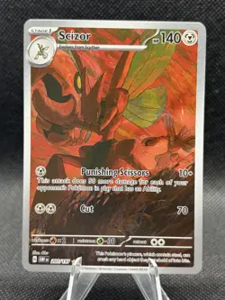 Scizor 205/197 Pokemon Obsidian Flames Illustration Rare Holo LP - Image 1