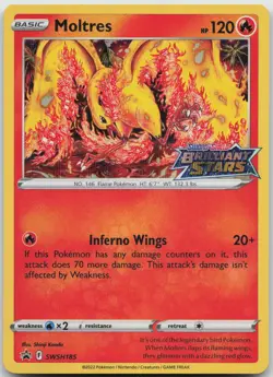 Moltres SWSH185 Holo Promo Sword & Shield Promo Pokemon Holo Near Mint - Image 1
