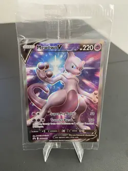 SEALED Mewtwo V SWSH229 Pokemon GO ETB Full Art Holo Black Star Promo NM - Image 3
