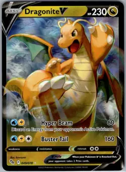 Dragonite V 049/078 Ultra Rare Pokemon GO NM - Image 1