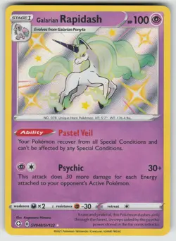 Galarian Rapidash SV048/SV122 Shining Fates Shiny Vault Pokemon Holo NM - Image 1