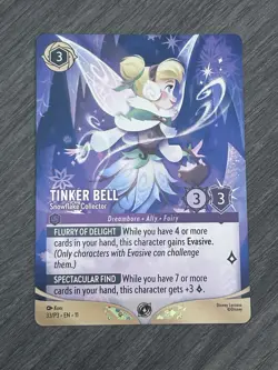 Disney Lorcana TCG Tinker Bell-Snowflake Collector Store Participant 33/P3 Promo - Image 1