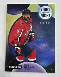2022-23 Upper Deck Synergy - Light Up the Night Alex Ovechkin #LN-AO Neon Yellow - Image 1