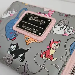 Loungefly Disney Cats Small Wallet (Gray/Pink) - Image 2
