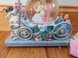Disney 50th Anniversary Musical Snow Globe Carriage Cinderella and Prince NEW - Image 2