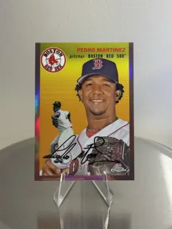 2023 Topps Chrome Platinum Anniversary-Pedro Martinez#466 Rose Gold Refractor/75 - Image 2