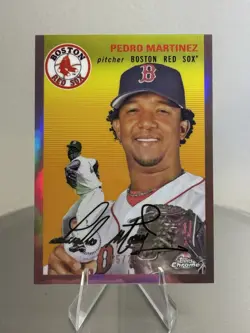 2023 Topps Chrome Platinum Anniversary-Pedro Martinez#466 Rose Gold Refractor/75 - Image 3