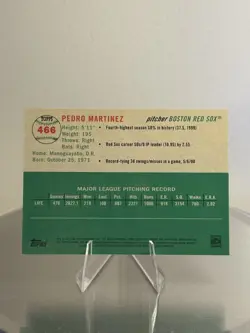 2023 Topps Chrome Platinum Anniversary-Pedro Martinez#466 Rose Gold Refractor/75 - Image 4