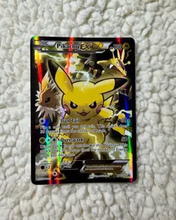 2016 Pokemon XY Black Star Promo Pikachu EX #XY124 Full Art Holo Card - Image 3