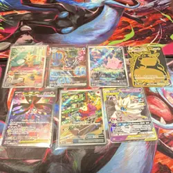 Nintendo Pokemon TCG 7-Card Holo/Foil Lot - Pikachu VMAX TG29/TG30, Palafin ex - Image 1