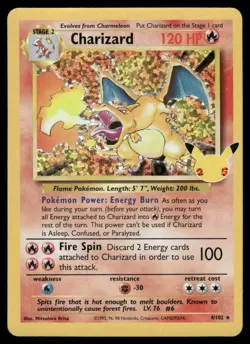 Pokemon Cards Charizard 4/102 Holo Celebrations: Classic Collection NM - Image 1