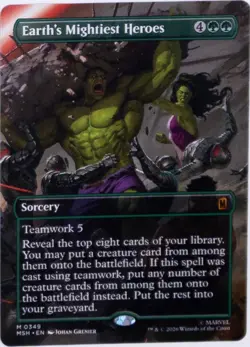MTG : Marvel Super Heroes Earth's Mightiest Heroes Borderless - Image 1