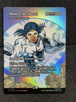 Monica, the Marvel - Aurelia, the Warleader Borderless FOIL MSH MTG MINT 86 - Image 1