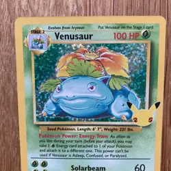 Pokemon Card Venusaur 15/102 Base Set Stamped 25th Anniversary Celebrations NM - Image 2