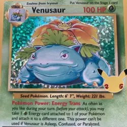 Pokemon Card Venusaur 15/102 Base Set Stamped 25th Anniversary Celebrations NM - Image 3
