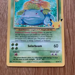 Pokemon Card Venusaur 15/102 Base Set Stamped 25th Anniversary Celebrations NM - Image 4