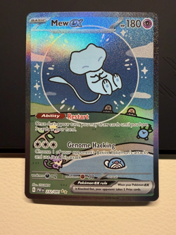 Mew EX 232/091 Bubble Mew Holo Card SV: Paldean Fates SIR Near Mint NM Condition - Image 1