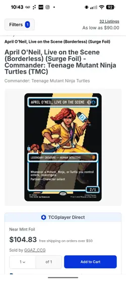 April O'Neil, Live on the Scene Foil Teenage Mutant Ninja Turtles Mythic - Image 5