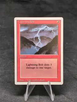 Lightning Bolt | MTG Magic Revised | Misprint | MP - Image 1