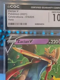 💎🔥 Zacian V 016/025 Certified Gem Mint 10 Pokemon Celebrations Holo English 💥 - Image 4