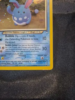 Pokemon Light Azumarill 13/105 Neo Destiny Holo - Image 4