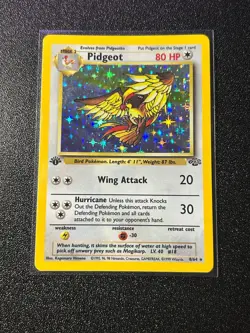 Pokemon Pidgeot Holo 1st Edition 8/64 Jungle LP WOTC Vintage Holographic Rare - Image 1