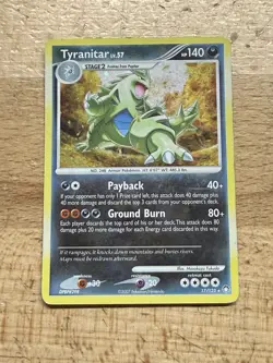 Tyranitar 17/123 Mysterious Treasures Holo Rare MP 2007 Pokemon TCG - Image 1