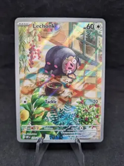 Lechonk - 209/197 - Obsidian Flames -Pokemon- MISCUT DOT / UPSIDE DOWN BACK - NM - Image 1