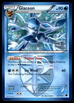 Glaceon 23/116 Rare Plasma Freeze Pokemon Near Mint - Image 1