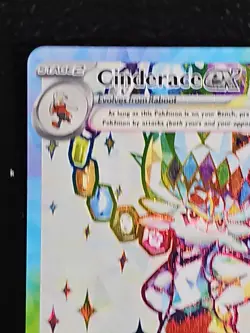 Pokemon TCG Cinderace EX Full Art Ultra Rare Rainbow Holo 157/142 - Image 2