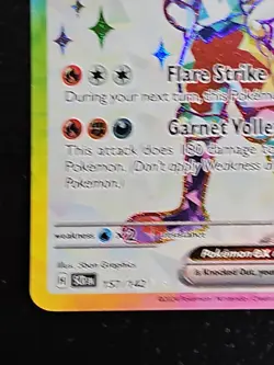 Pokemon TCG Cinderace EX Full Art Ultra Rare Rainbow Holo 157/142 - Image 3